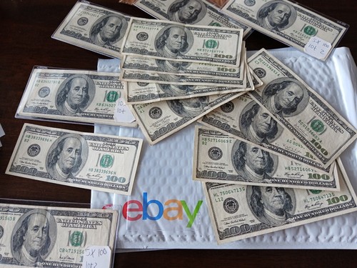 $400 Real Cash (4x) Crisp Blue One Hundred Dollar Bills Series 2009-2017