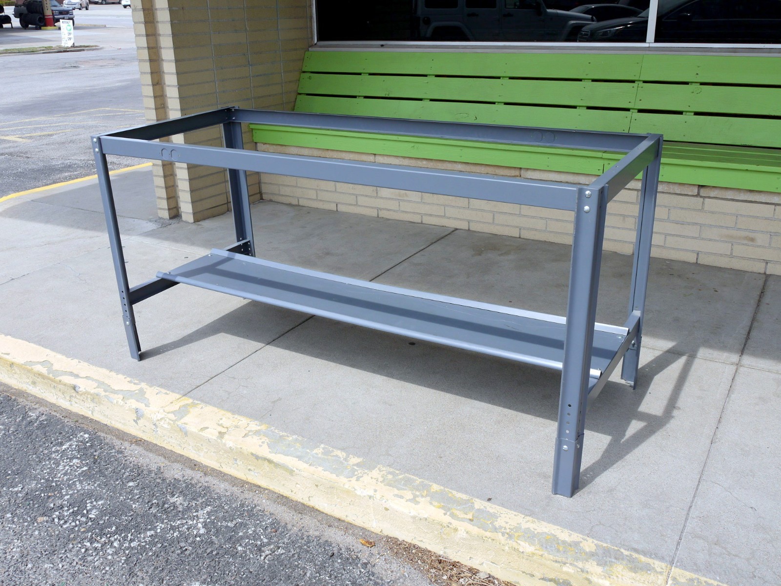 Work Bench VINTAGE Industrial Steel FACTORY Art Table BASE only Machine AGE LOFT