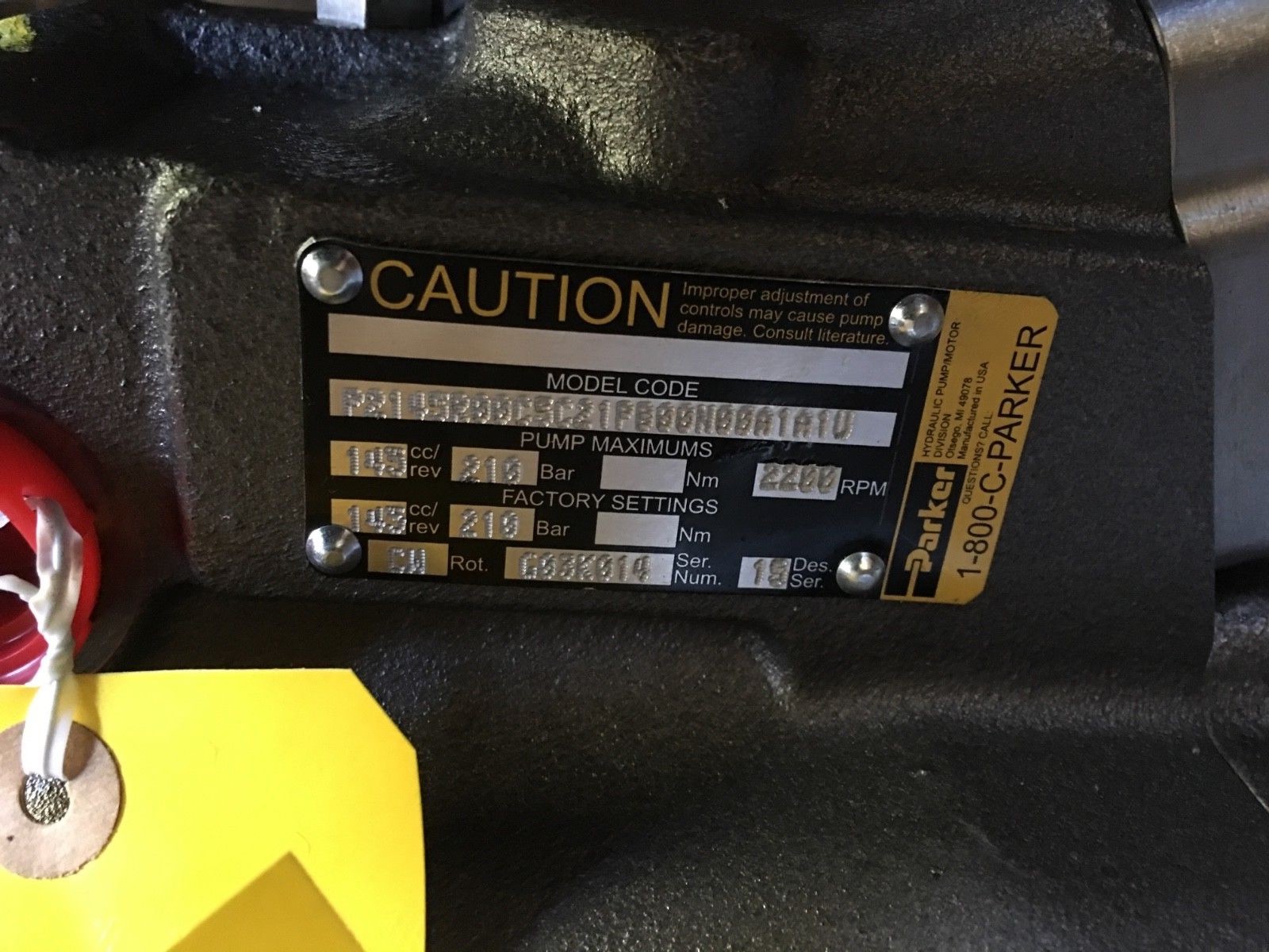 Parker High Pressure Variable Displacement Piston Hydraulic Pump P2 Series P2145