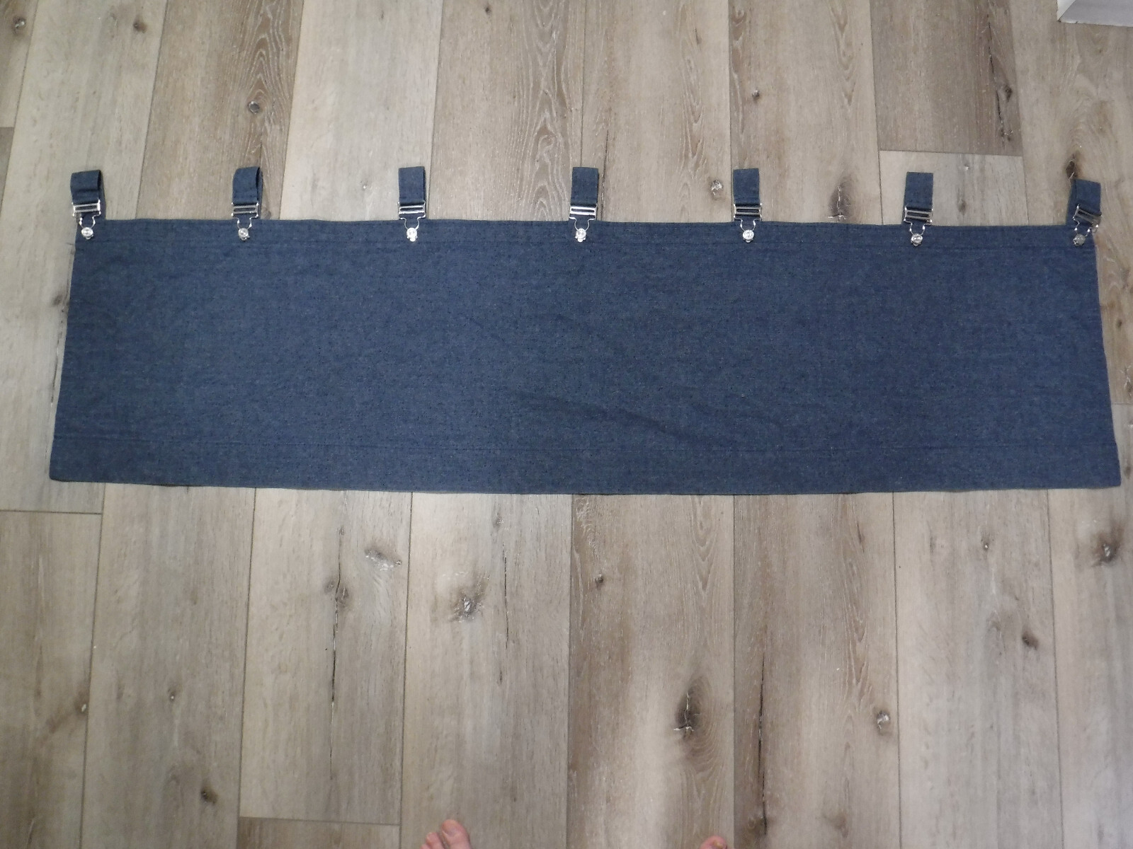 ◉希少60s・mods【SHOTGUN EXPRESS・CURTAINS】 Handmade VTG Remington Express Overall Clasps Denim Window