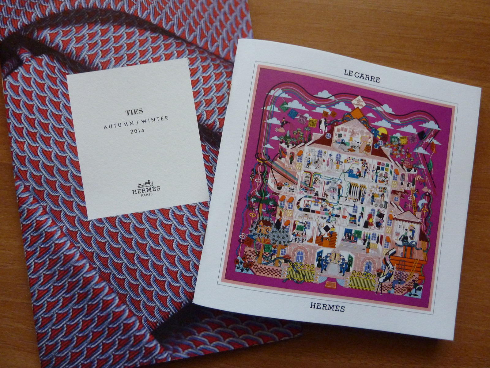 NEW Lot 2 HERMES Spring 2015 Le Carre Scarves Summer 2014 Mens Tie Book Catalog