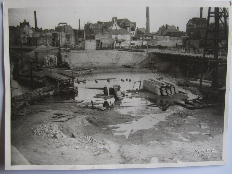 Photographie  Ancienne Reconstruction Du Pont De La Rn 40  Dunkerque  Mars 1947