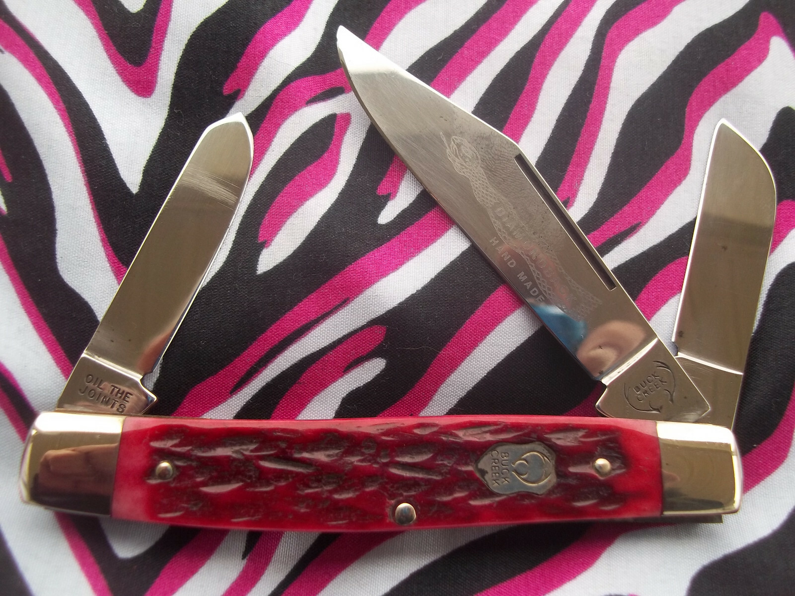 VINTAGE GERMAN BONE HANDLE BUCK CREEK  POCKET KNIFE