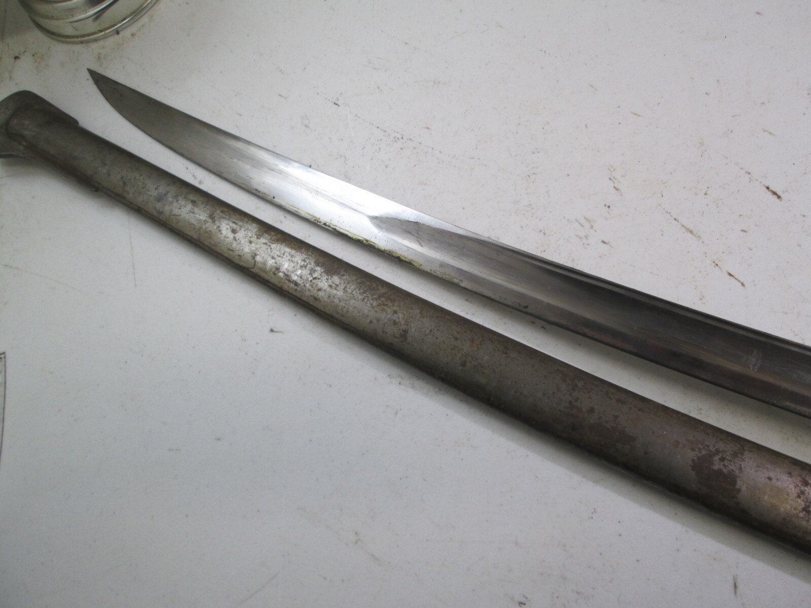 US MODEL 1840 HEAVY CAVALRY SWORD & SCABBARD NO MAKER COFEDERATE IMPORT? #Y75