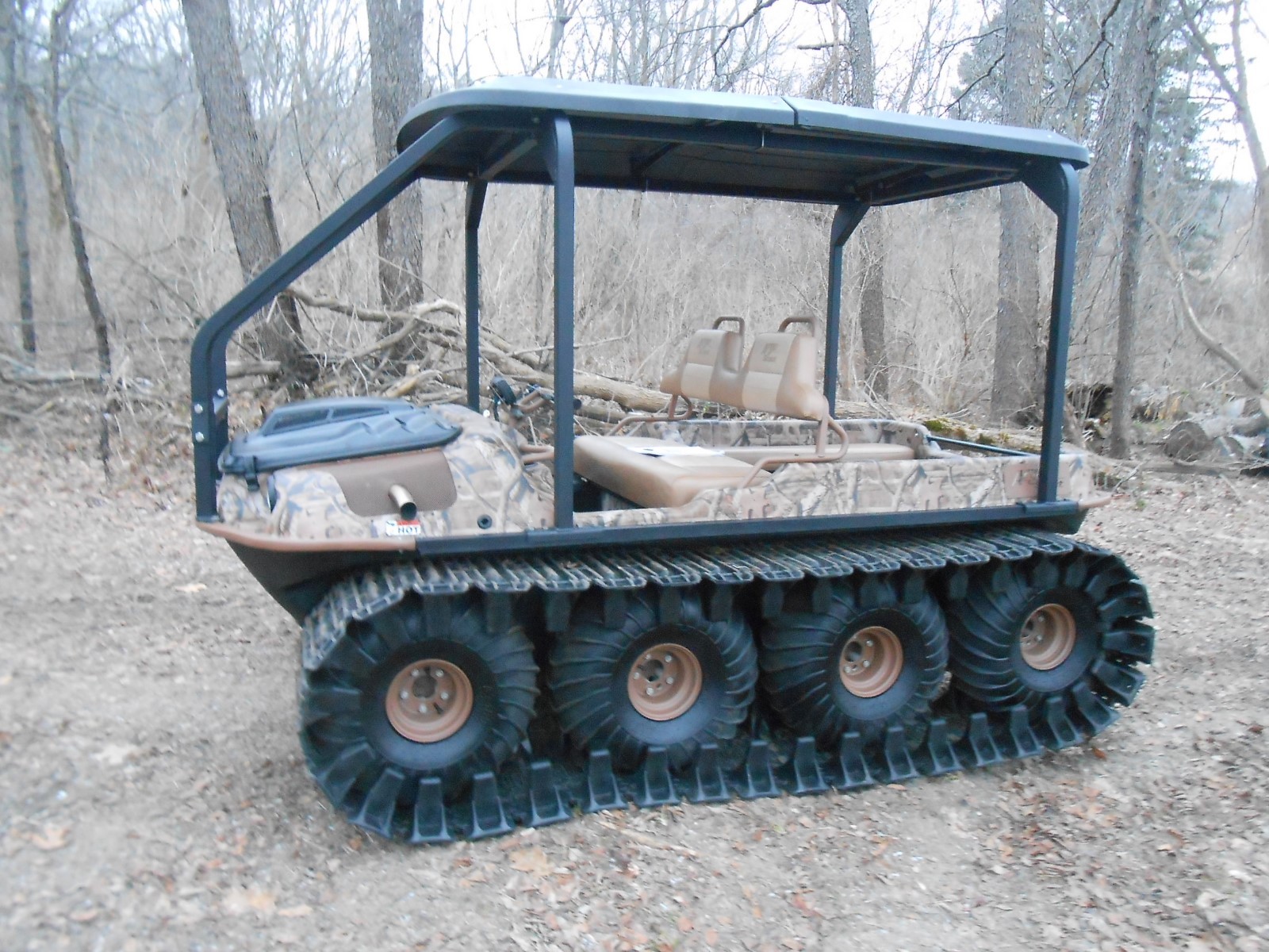 2016 Camo Argo Scout 8x8 750efi w/ tracks rops top with only 67 miles on it