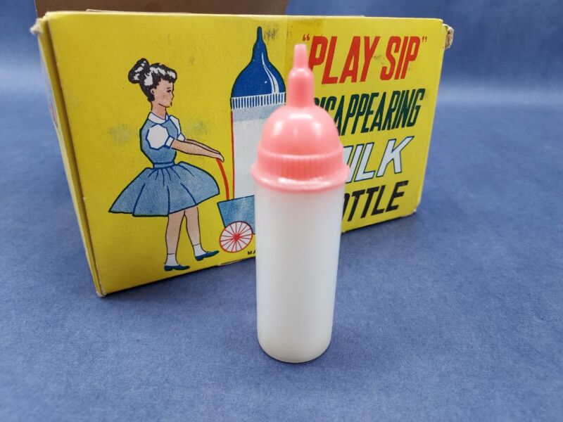 Vintage Store Display Pretend Play Toy Plastic Baby Bottle Disappearing Milk