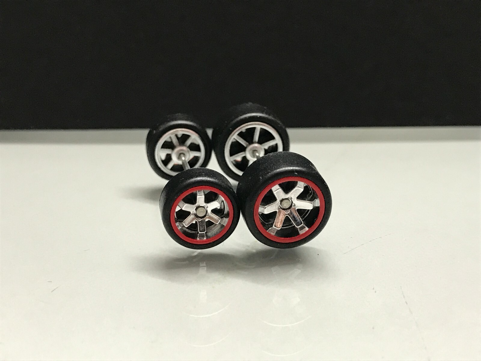 R028 Hot Wheels 1/64 SET > TE37 Chrome Redline ,RUBBER WHEELS TIRE REAL RIDERS eBay