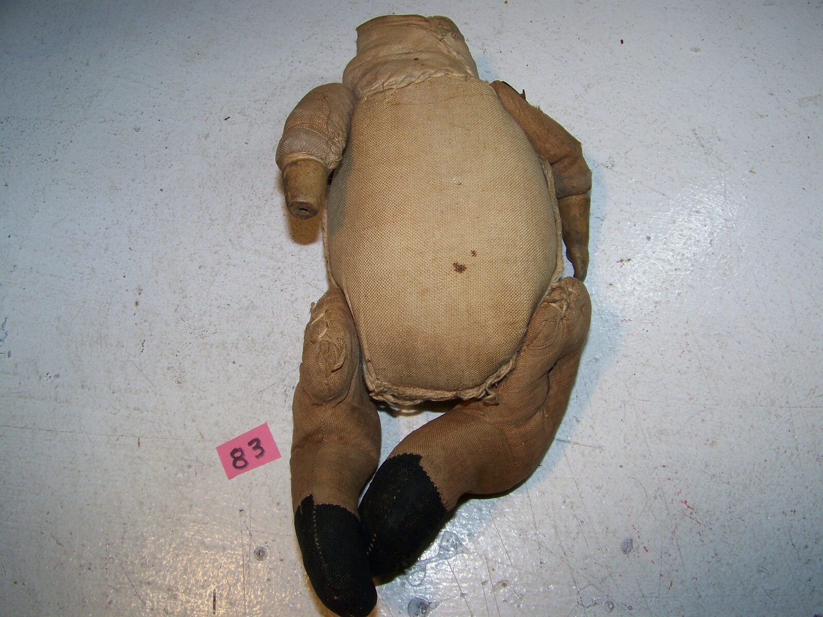 83. Vintage 1800 cloth  Doll Body Parts 10 Tal, used