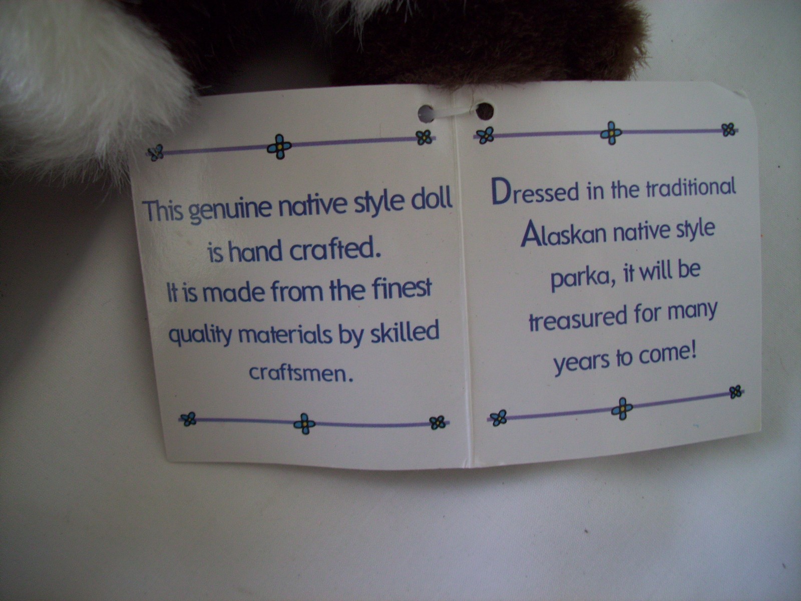 NEW ALASKA FRIENDS PRINCESS CRUISE NATIVE ESKIMO GIRL DOLL HANDMADE PLUSH TOY