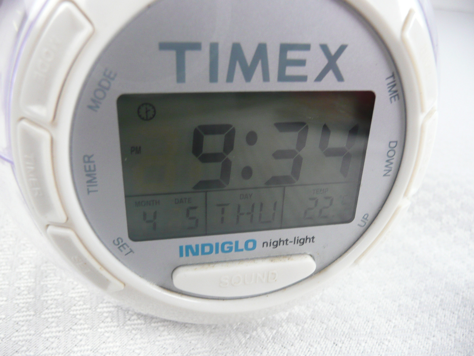 Timex Indigo T035 Color Changing Alarm Clock Clear Retro