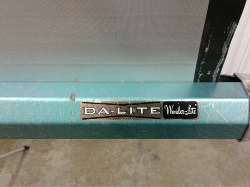 Da Lite Wonder Lite Portable Tripod Projection Screen 65x70 Vintage (dd) (h100)