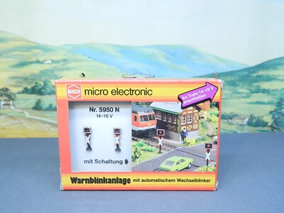 N Scale Busch No. 5950 Micro Electronic FLASHING LIGHTS for RR CROSSING New