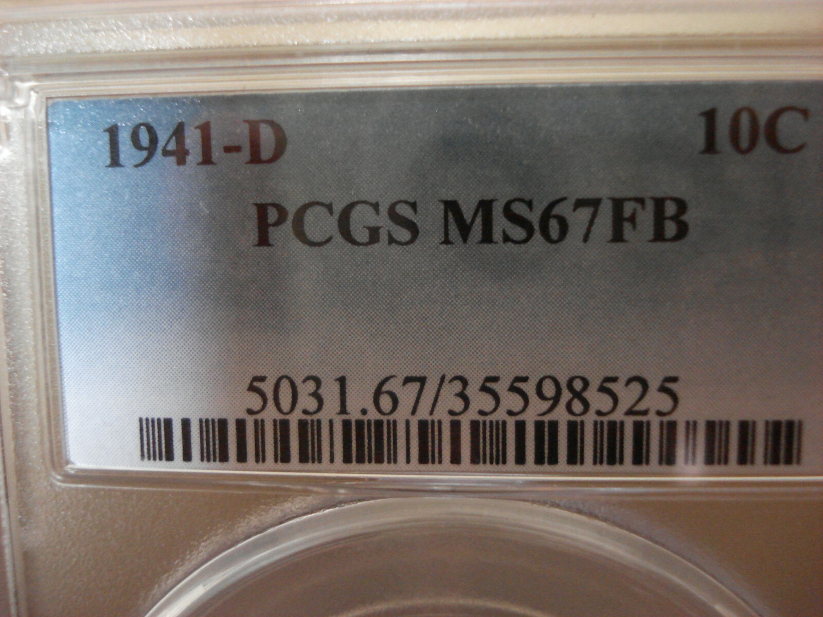 1941 D Mercury Dime PCGS MS 67 FB 10c 35598525 02232019
