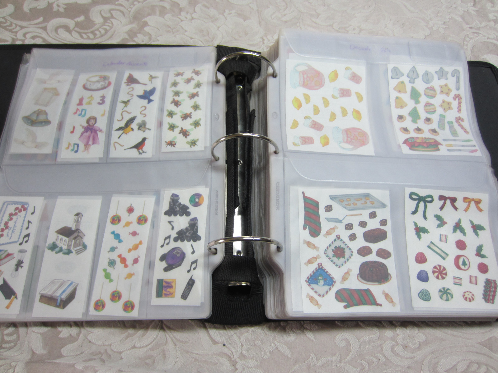 Creative Memories Sticker Binder with 42 pages loaded with 400 sticker strips