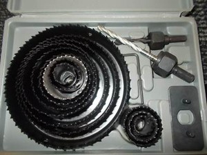 Boxed set of 12 hole saws - for Timber - minimal use | Hand Tools
