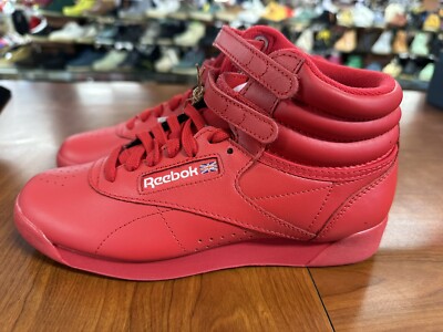 Size 6 Women's Reebok Freestyle Hi High Top Sneaker Vector Red Leather GV6724