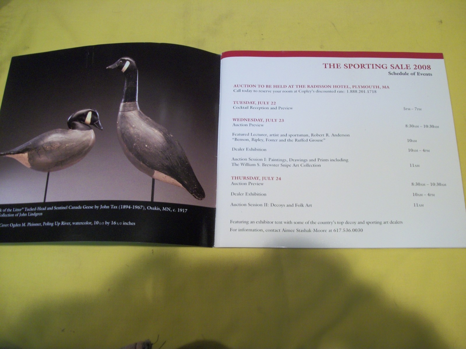 Richard A. Bourne The Sporting Sale Catalog July 2008 - Decoys &  Prints - NMINT