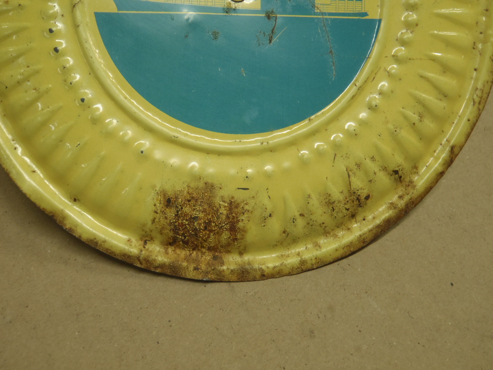 VINTAGE CHIMNEY BLOCKER WOOD STOVE FLUE COVER NATCHEZ MISSISSIPPI RIVER BOAT