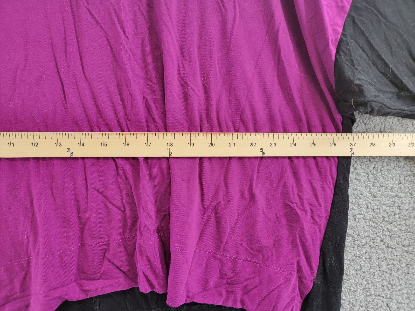 Karen Kane Plus Size Colorblock V-Neck Blouse Women's 3X Magenta and Black L/S~ - Picture 6 of 16