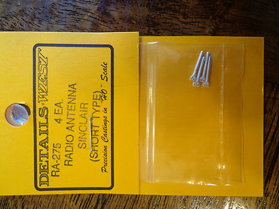 Details West HO #275 Sinclair Antenna -- Short Type (4 in Pkg)