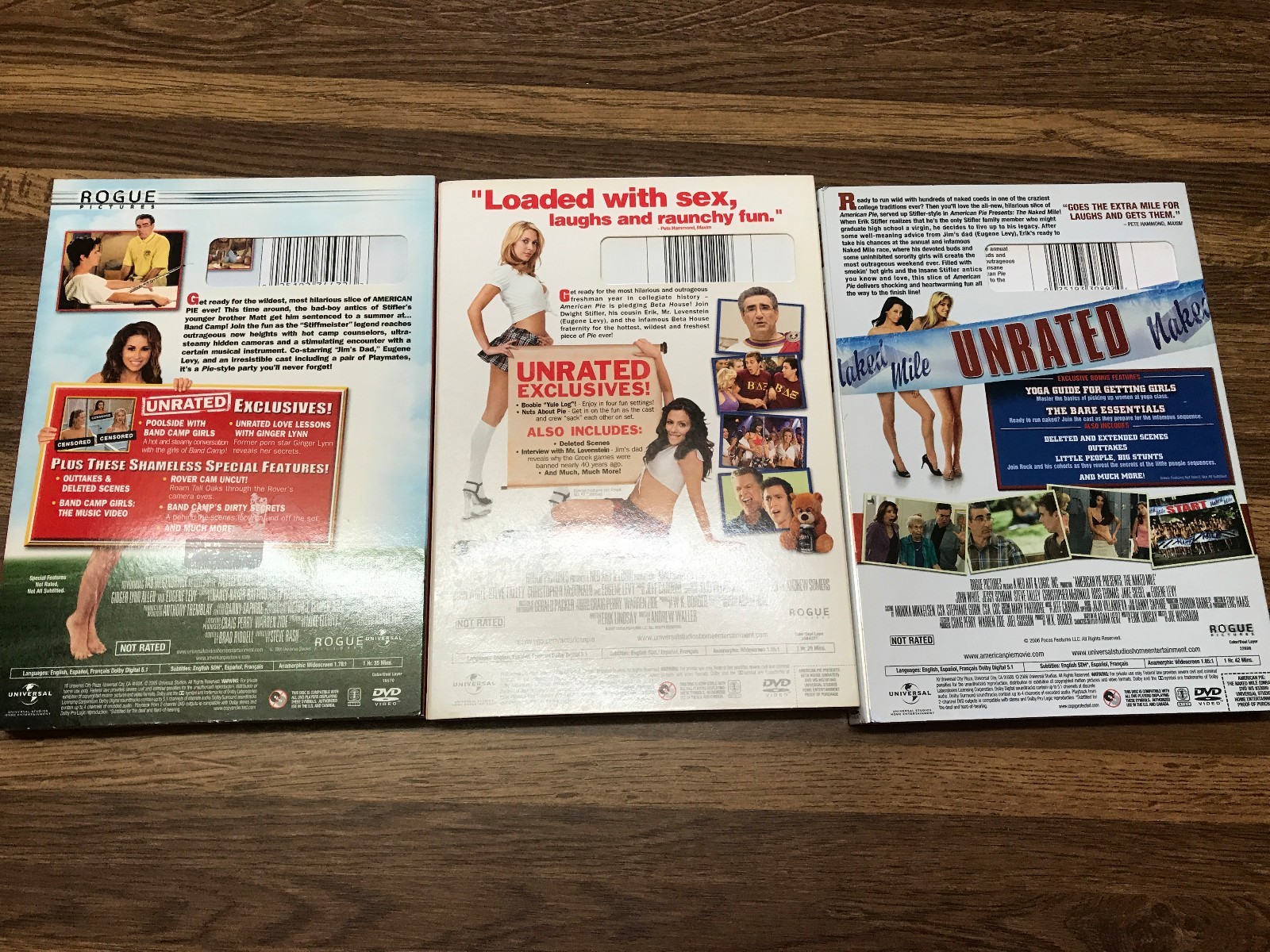 LOT of 3 American Pie DVDs EXCELLENT Condition