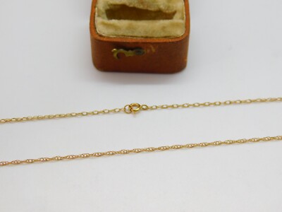 10ct Yellow Gold Essential Rope Chain Necklace 46cm or 18'' Length Vintage