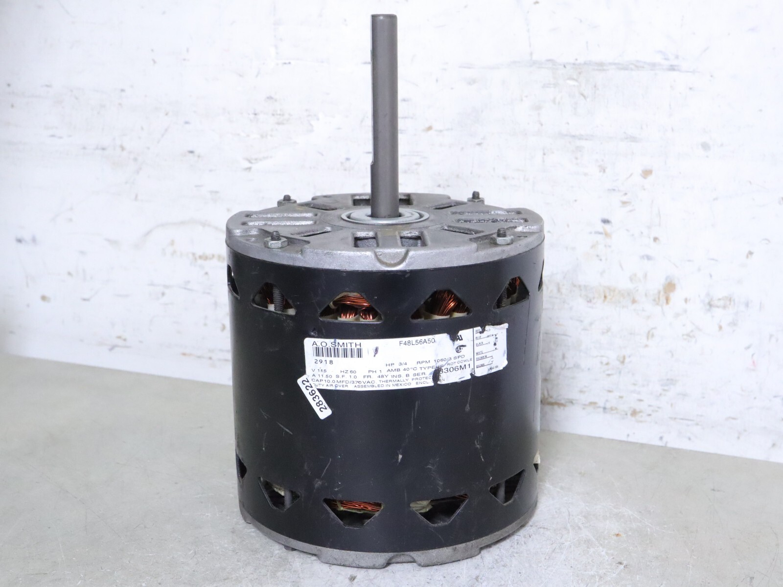 A.O. Smith F48L56A50 Blower Motor 3/4HP 1060RPM 3SPD 1PH