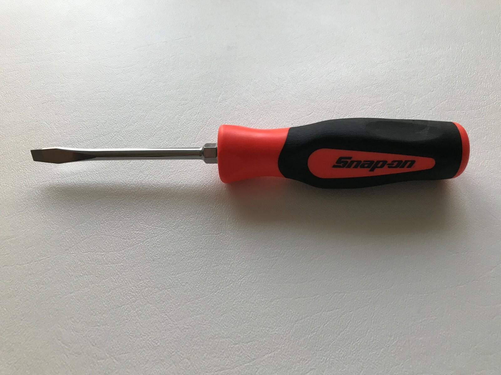 Snapon Tools Usa New 1/4" Flat Tip Soft Grip Orange Screwdriver Sgd4b