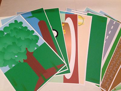 Math Mats Extra Large - Laminated - Set of 10 - for playdoh wipe-n-write 11x17