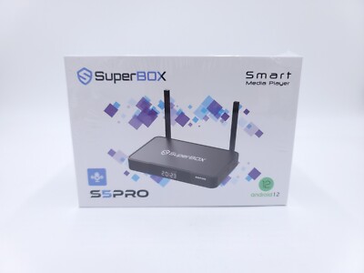 SuperBox S5Pro Wi-Fi 6 Android Portable TV Streaming Android 12 Media (B1) 