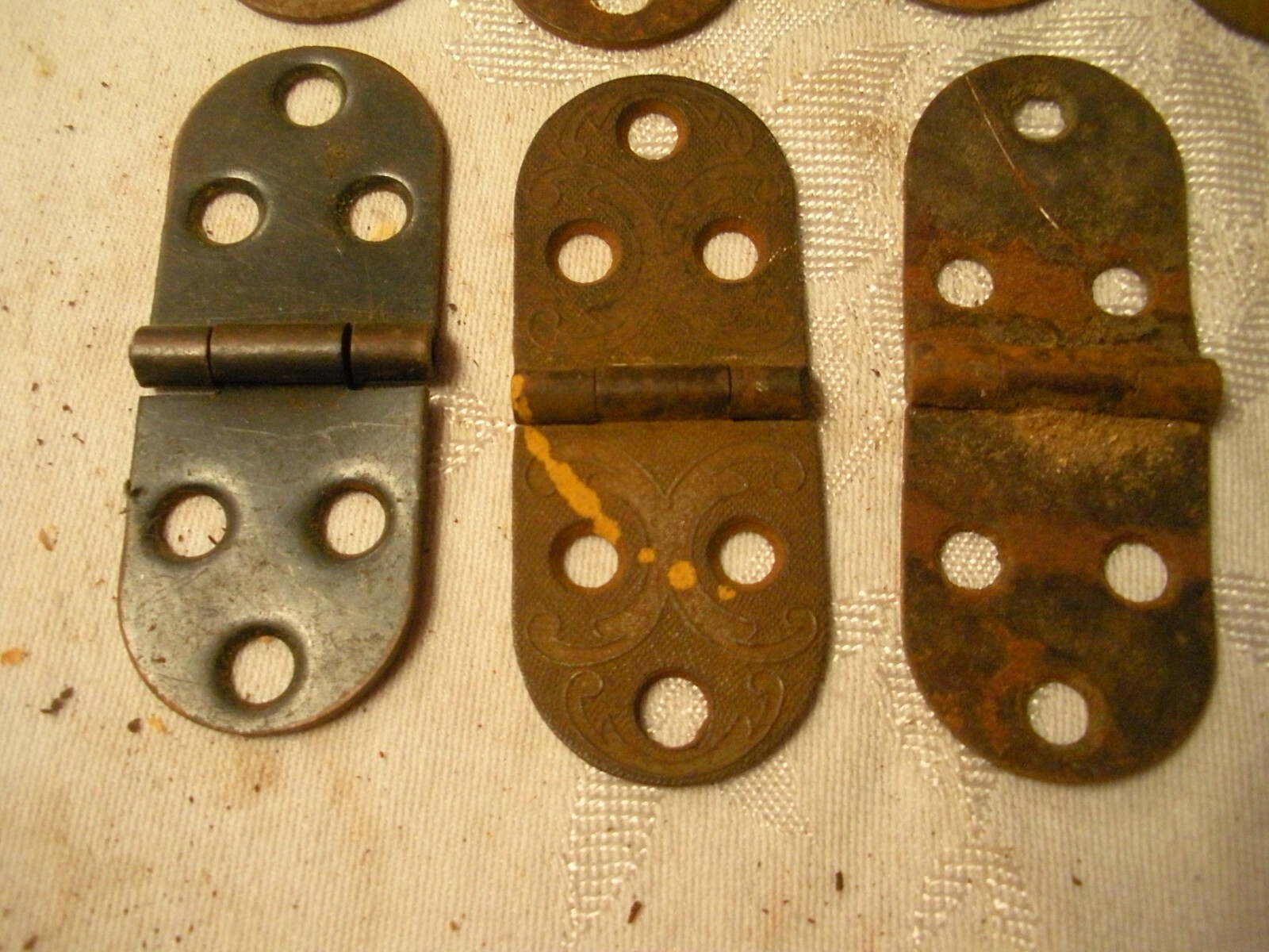 Vintage Singer White Other treadle sewing machine hinges odd lot 13 pcs