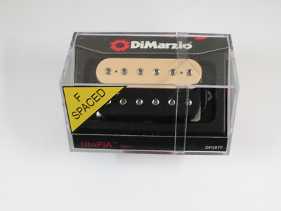 DiMarzio F-Spaced Utopia Neck Humbucker Black/Creme W/Chrome Poles DP 287 F