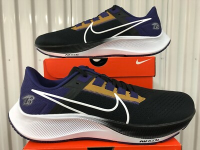 Nike Air Zoom Pegasus 38 BALTIMORE RAVENS Black Purple sz 10.5 DJ0849 001 NFL pe