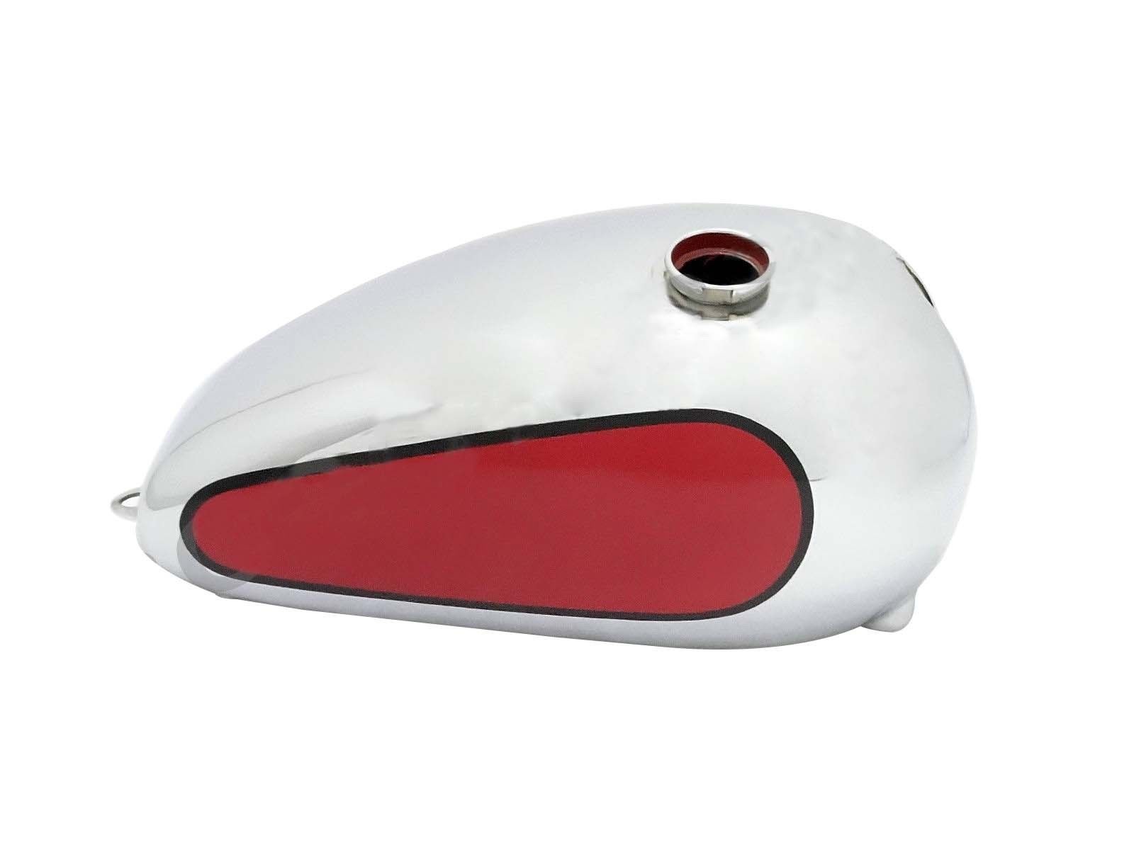 Fits Triumph T120 TR6 83-1798 Petrol Fuel Tank Plated Red Painted 2.5 Gal 