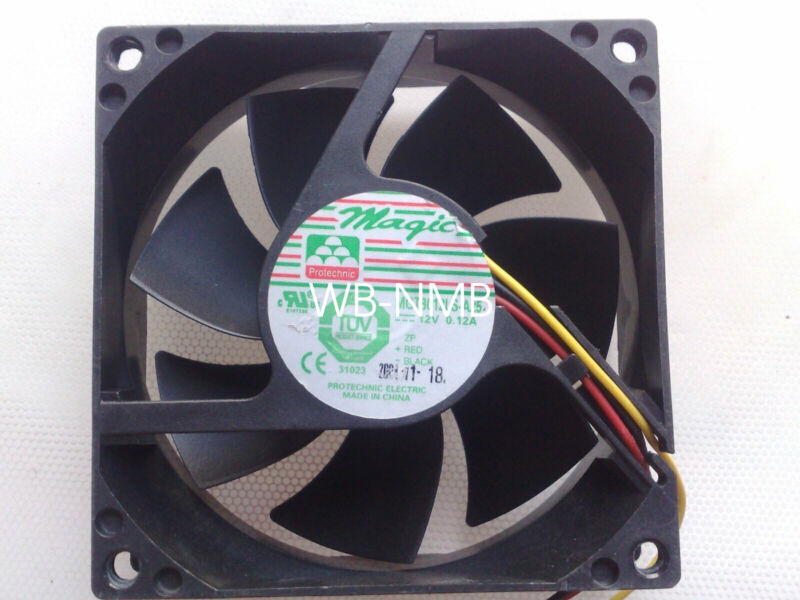 Magic Mgt8012ls-a25 12v 0.12a 8cm 8025 Motor Protection Cooling Fan 3pin