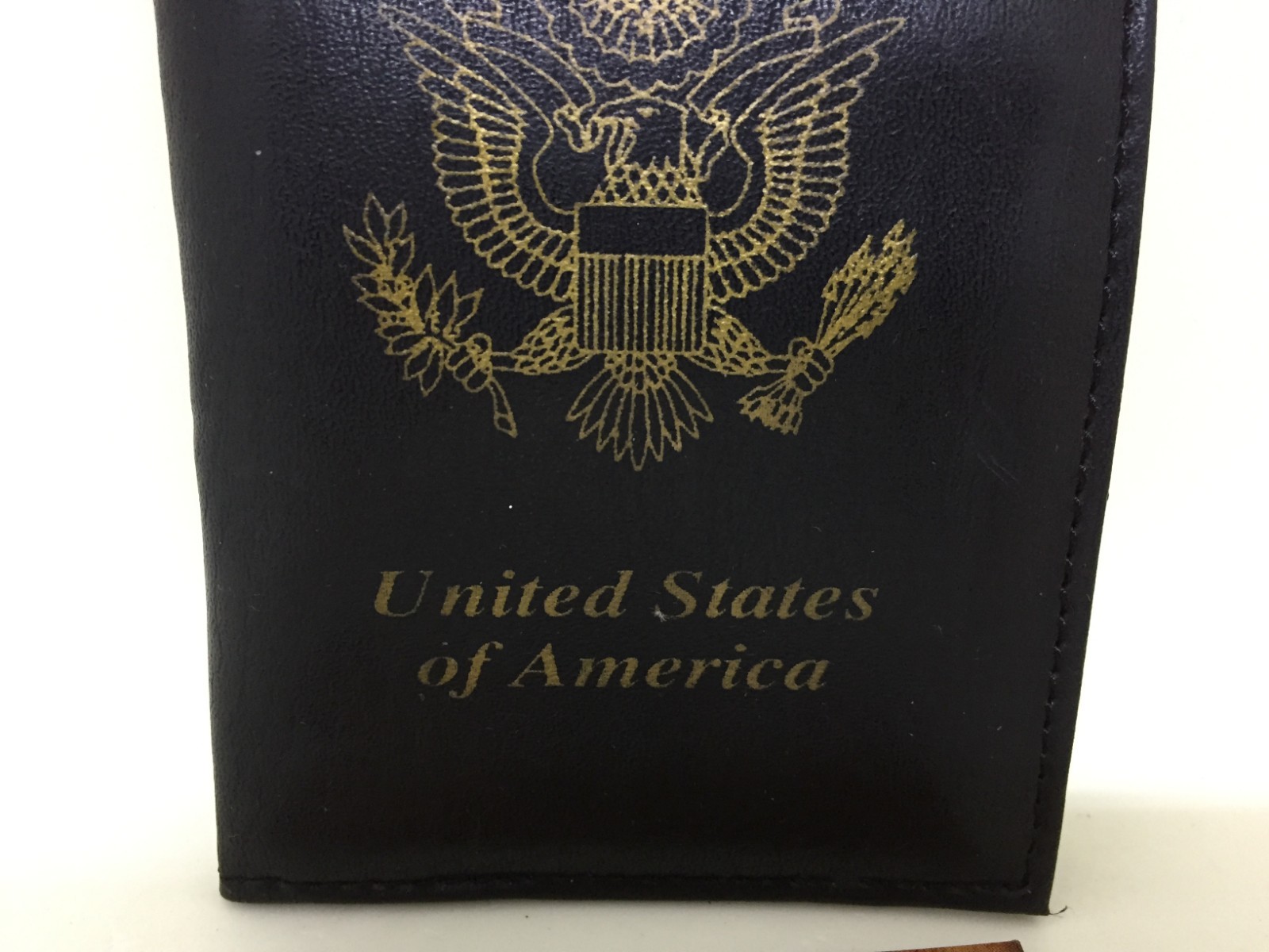 New Black Leather US Passport Cover ID Holder Wallet Travel Case Handmade
