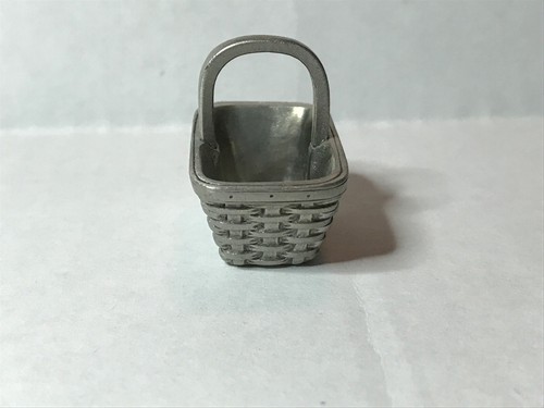 Longaberger Miniature Pewter Small Comforts Basket - Charm
