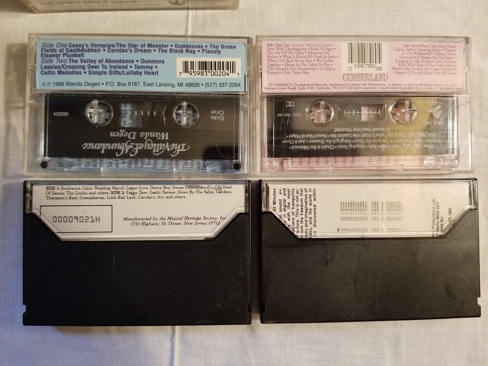 Vintage Tape Lot 8 Cassette Nature Music Natural Hymns Harp Acoustic NorthSound