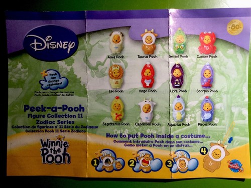 Peek-a-Pooh Charm Aquarius Horoscope Winnie the Pooh HTF