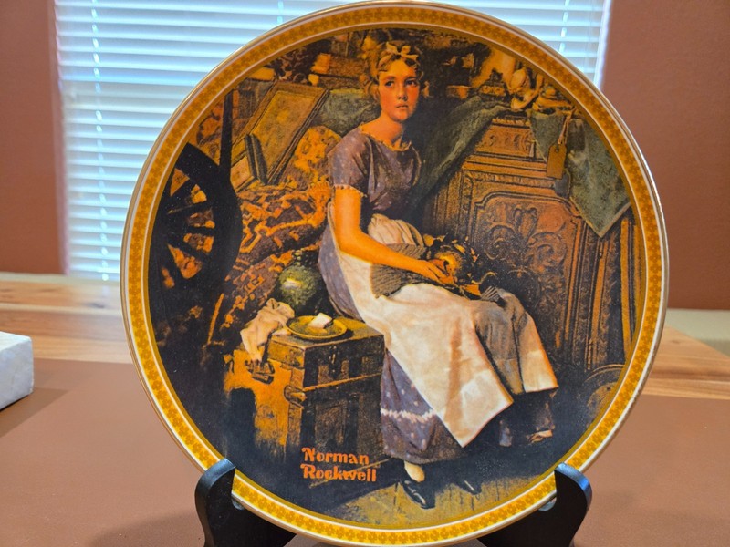 Norman Rockwell's Rediscovered Women "DREAMING IN THE ATTIC" Plate -
