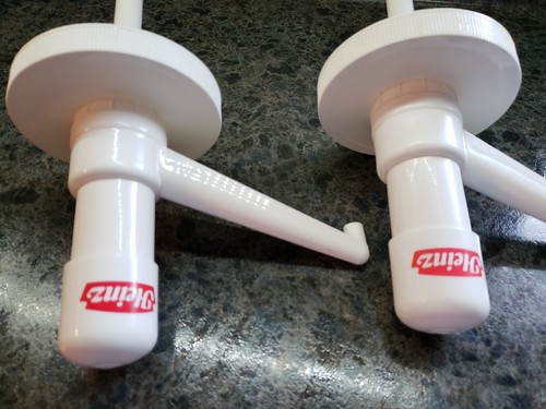 2 HEINZ EASY PUMP DISPENSER FOR 49oz - 114oz  KETCHUP MUSTARD SAUCE CONTAINERS