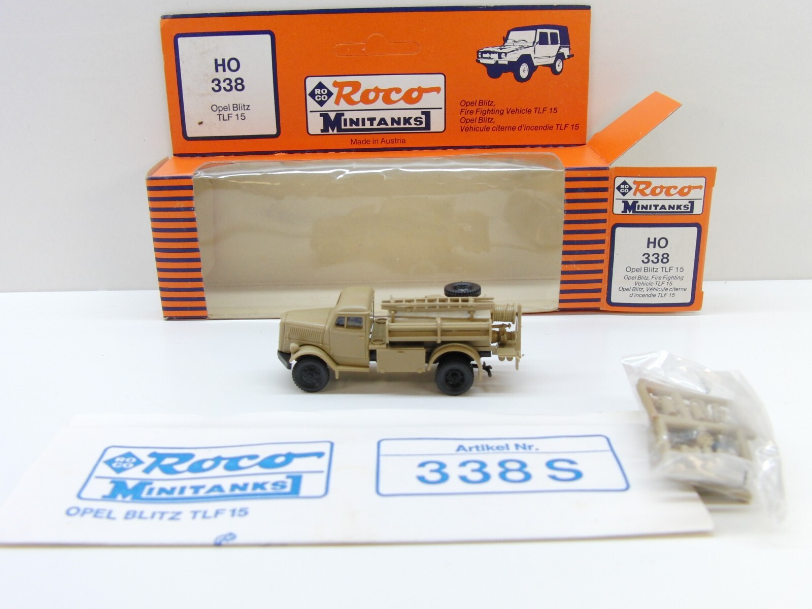 Roco minitanks H0 338 Opel Blitz TLF 15 Tanklöschwagen, 1:87