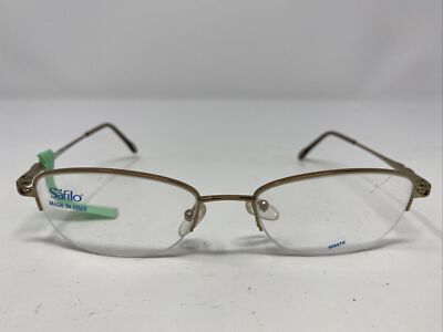 Safilo Elasta Italy 4806 BP2 53-18-135 Brown Half Rim Eyeglasses Frame AA14