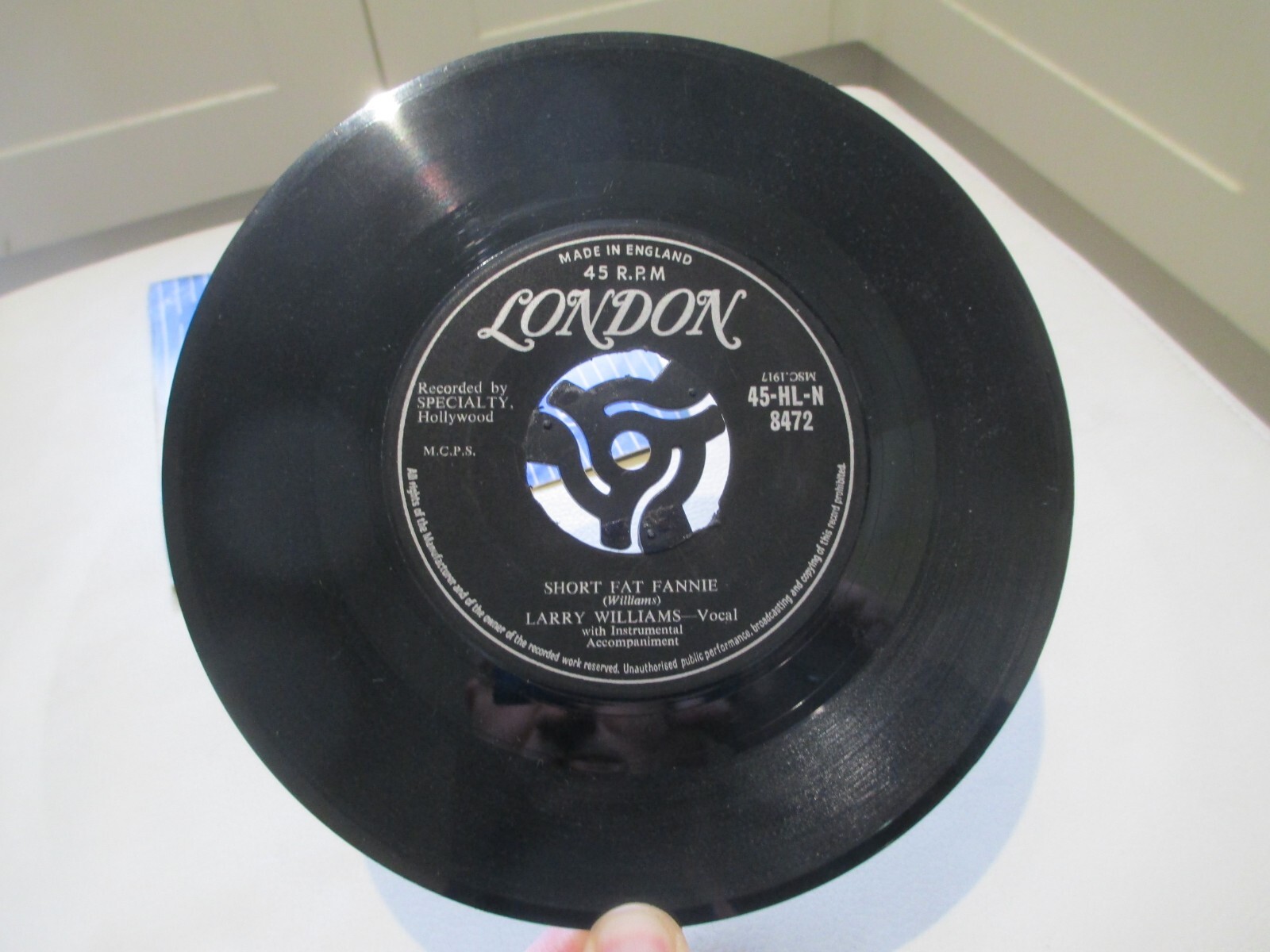 英7” Larry Williams Short Fat Fannie 45HLN8472 London Records /00080 LARRY WILLIAMS Short Fat Fannie 7'' UK LONDON 45-HL-N8472