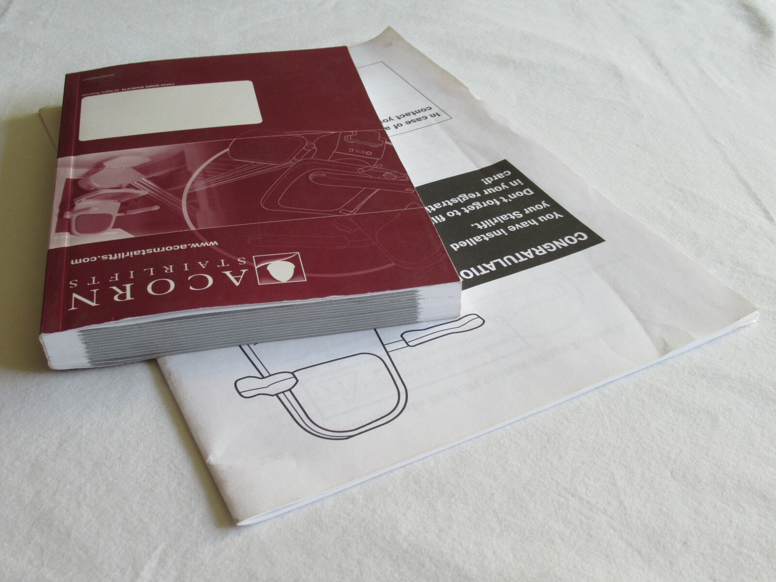 Acorn Superglide 120 Stair lift User Manual-multi Language + Installation Guide