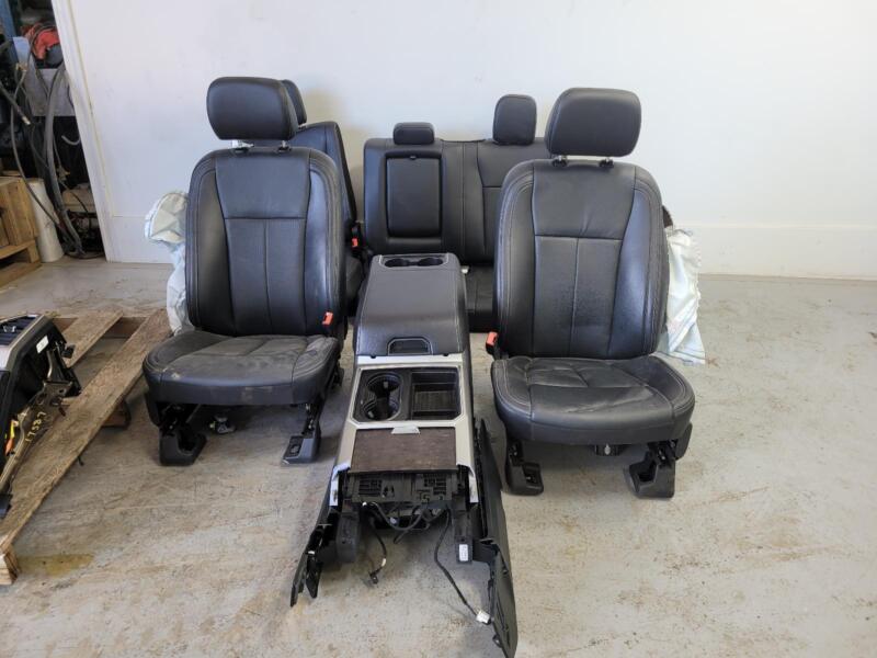 2017-2022 F250/f350/f450 Crew Cab Front/rear Power Seats W/console (bags Blown)