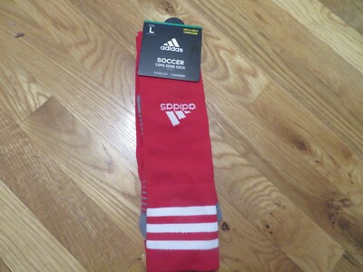 NWT Adult Red Adidas Soccer Copa Zone Socks, L