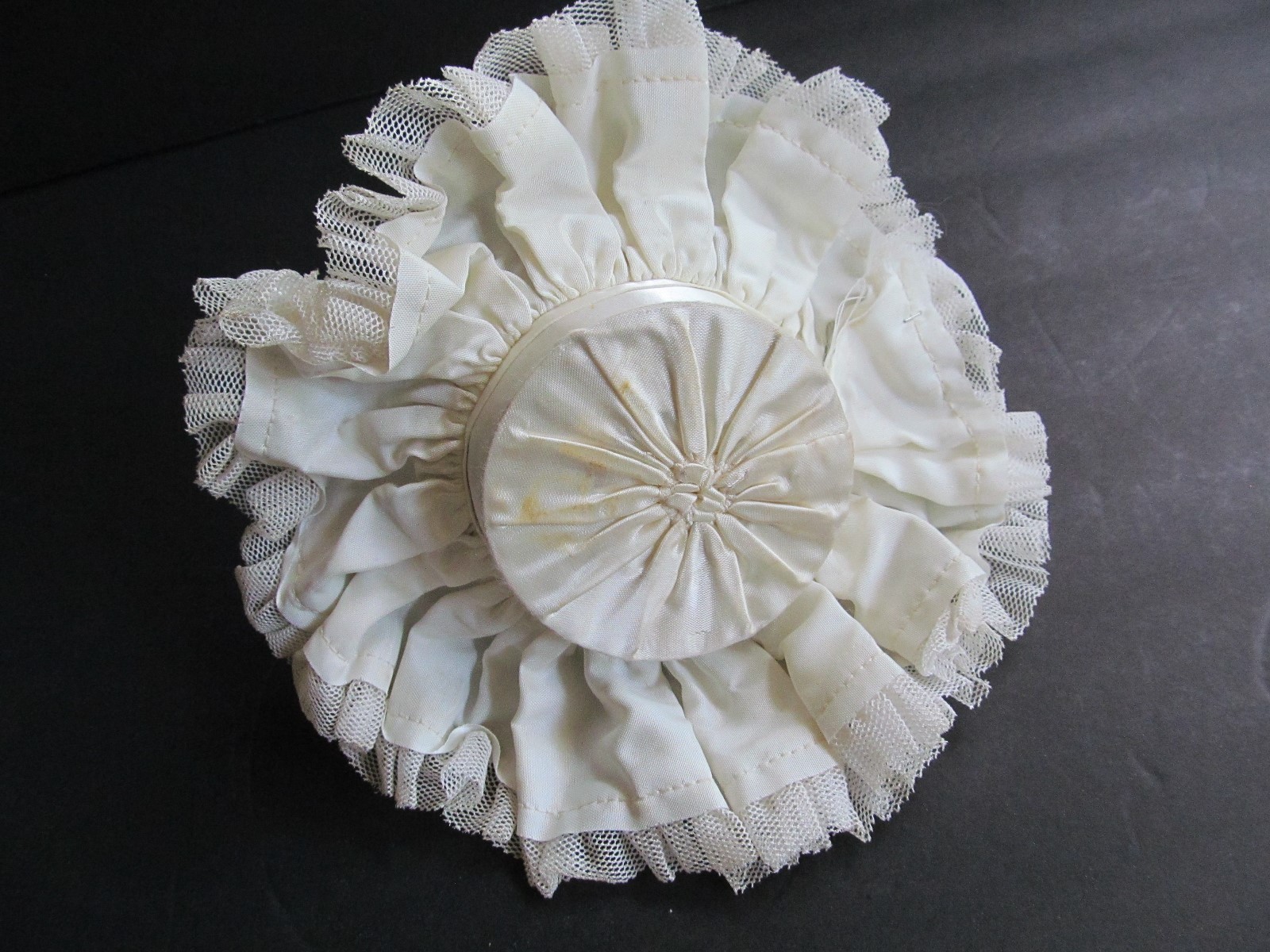 Vintage Chalkware Victorian Half Lady With Pin Cushion Base One Pin Included