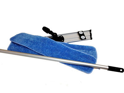 3 PACK-24'' Microfiber Mop Kit- 3 Mop Frame, 3 Telescopic Pole, 6 Mop Pads 400GSM