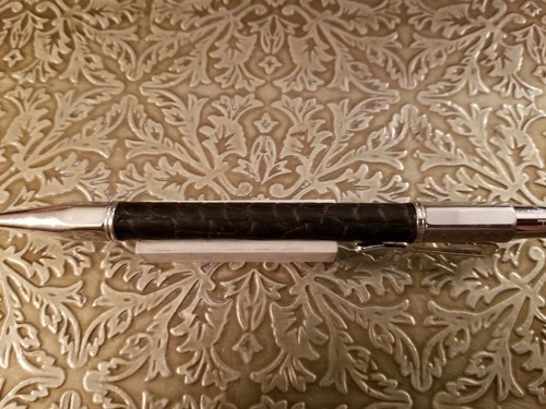 Caran Dache Varius Ballpoint Alligator With Silver Plated Finish